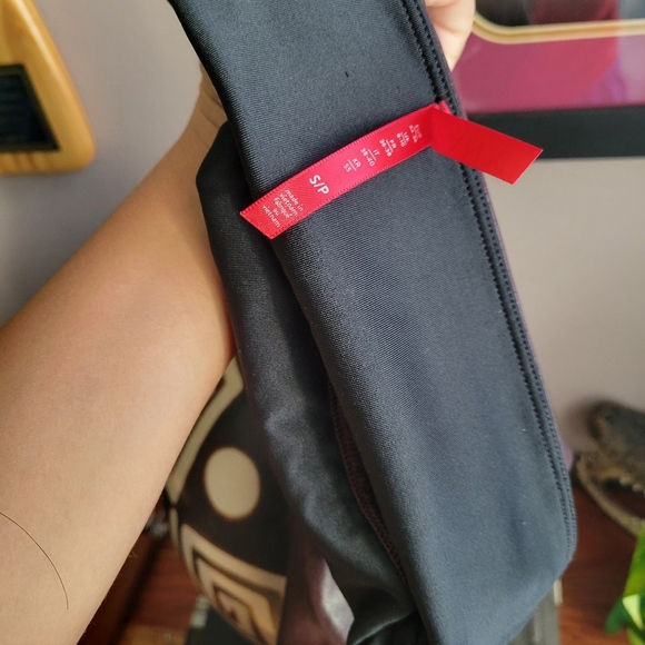 Spanx Leggings Womens SP Brown Metallic Faux Leather Pants Shiny Stretch Bodycon - Picture 7 of 7